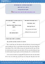 Đề thi học kì 1 môn Ngữ văn lớp 12 trường THPT Phan Ngọc Hiển